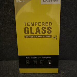 JETech Tempered Glass Security Screen Protector For iPhone 15 Pro (1 In Box)